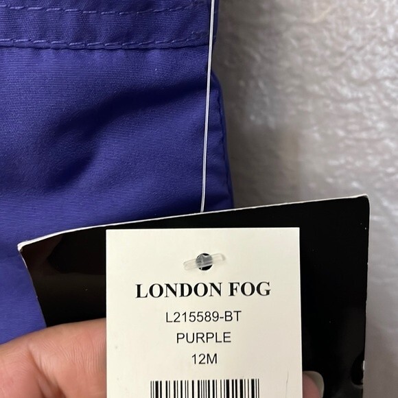 LONDON FOG Baby Classic Snow Bib Ski Snowsuit Purple 12 months NWT - Picture 7 of 11